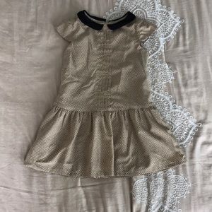 Zara Kids Tan dress with polk-a-dots sz 4-5T